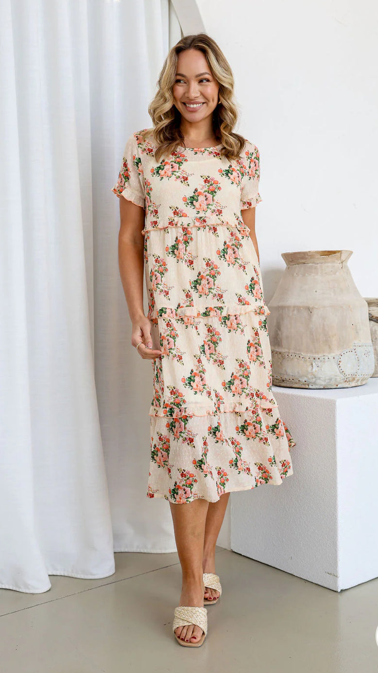 Marseille Ditsy Midi Candace Dress