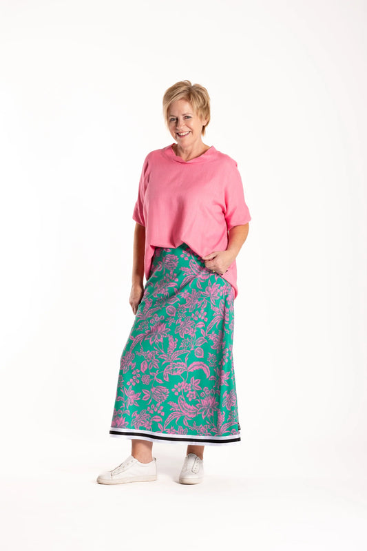 Bias Skirt Pink Jungle