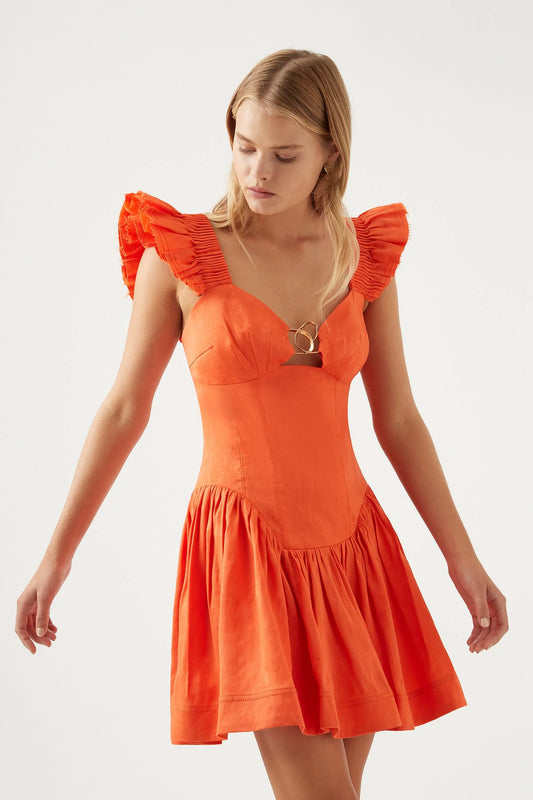 Simone Frill Sleeve Mini Dress