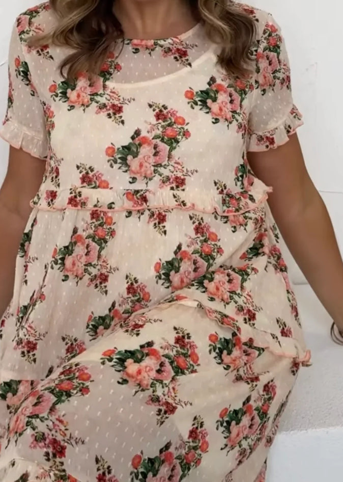 Marseille Ditsy Midi Candace Dress