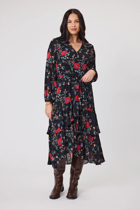 Peta Ruffle Mock Wrap