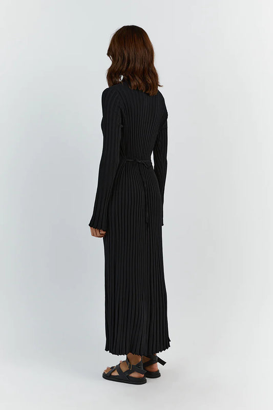 Ada Long Sleeve Midi - Black