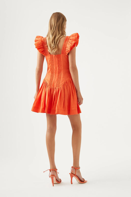 Simone Frill Sleeve Mini Dress
