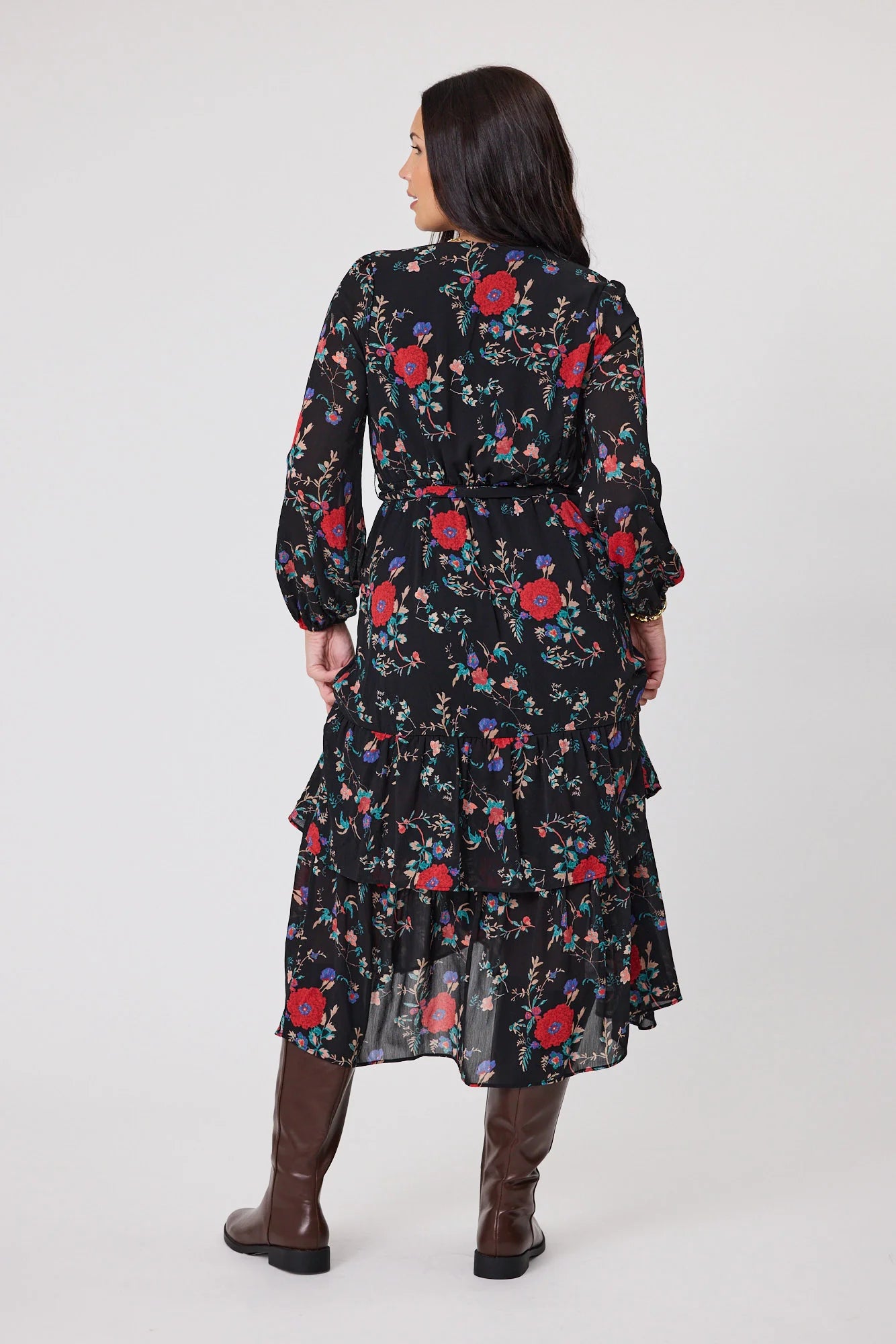 Peta Ruffle Mock Wrap