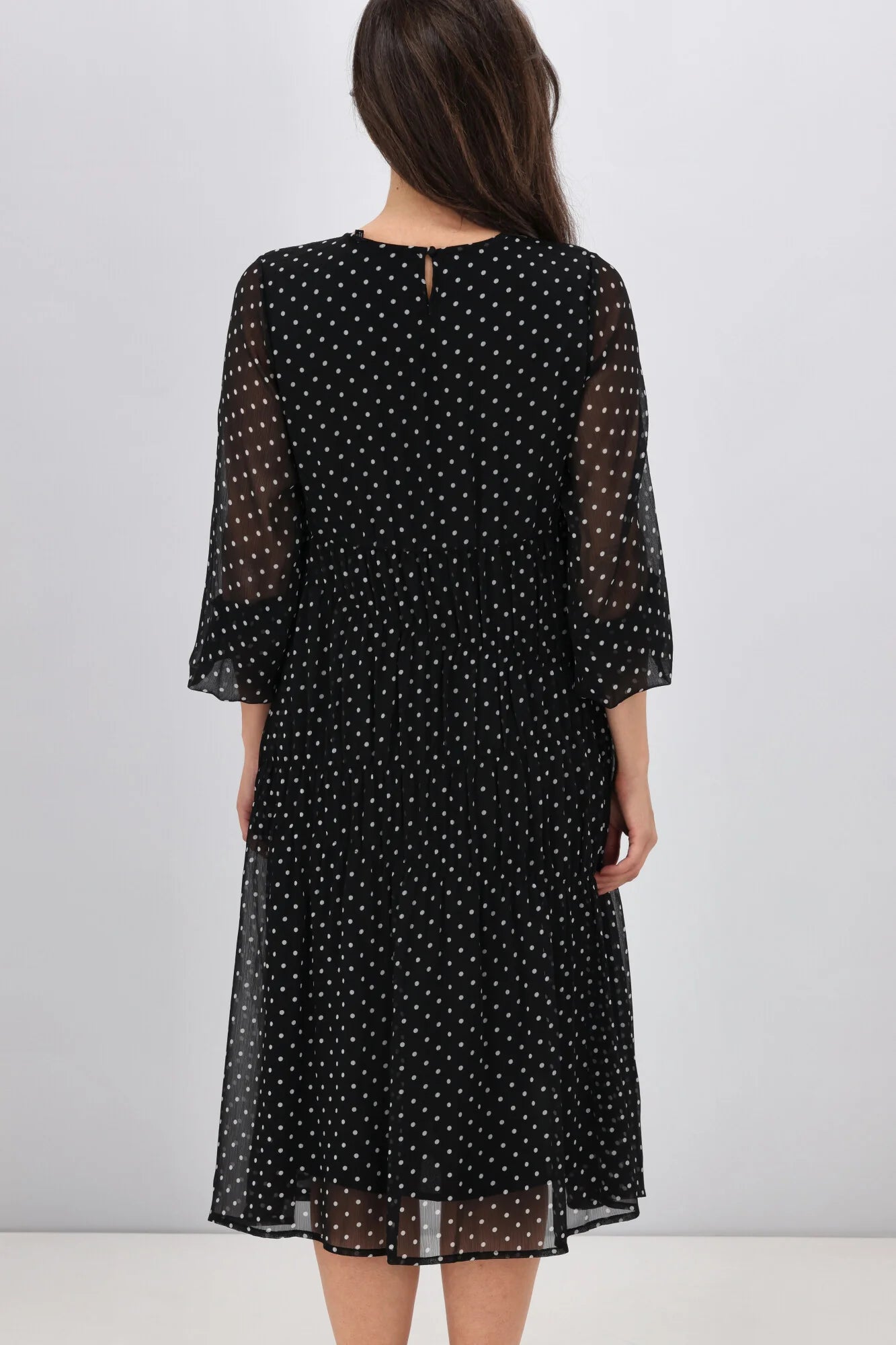 Mariella Shirred Detail Polka Dot