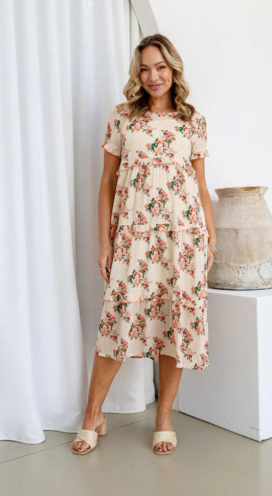 Marseille Ditsy Midi Candace Dress