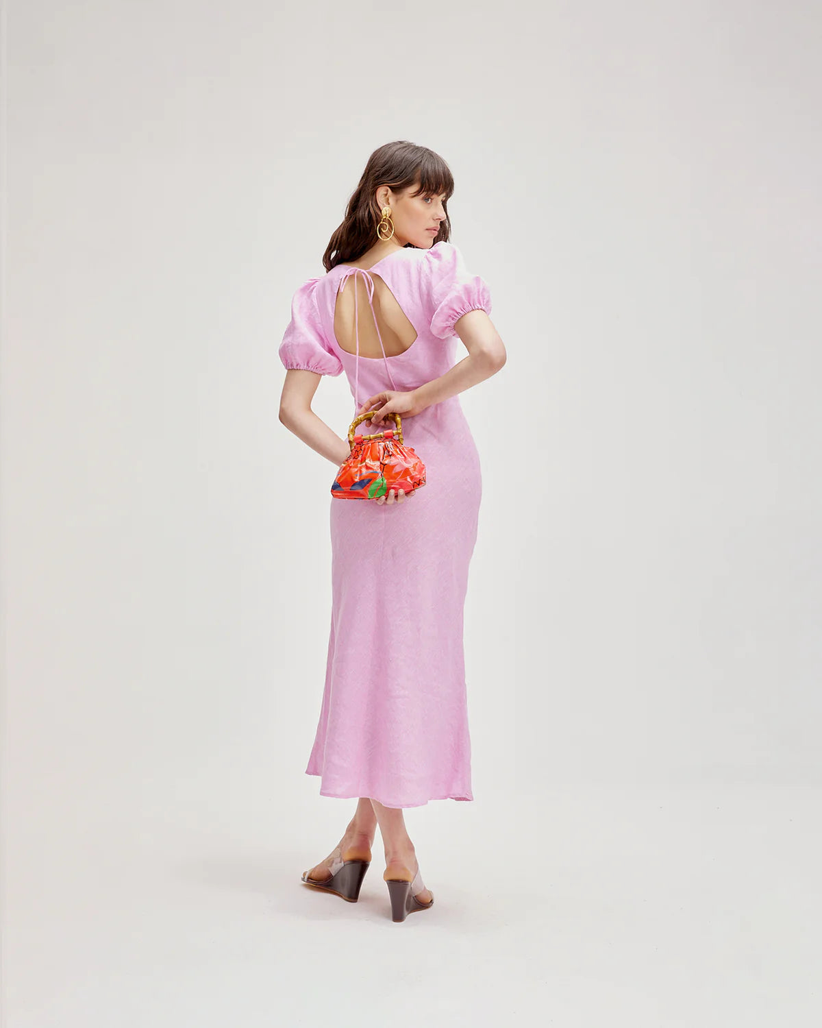 Kos Linen Midi - Pink