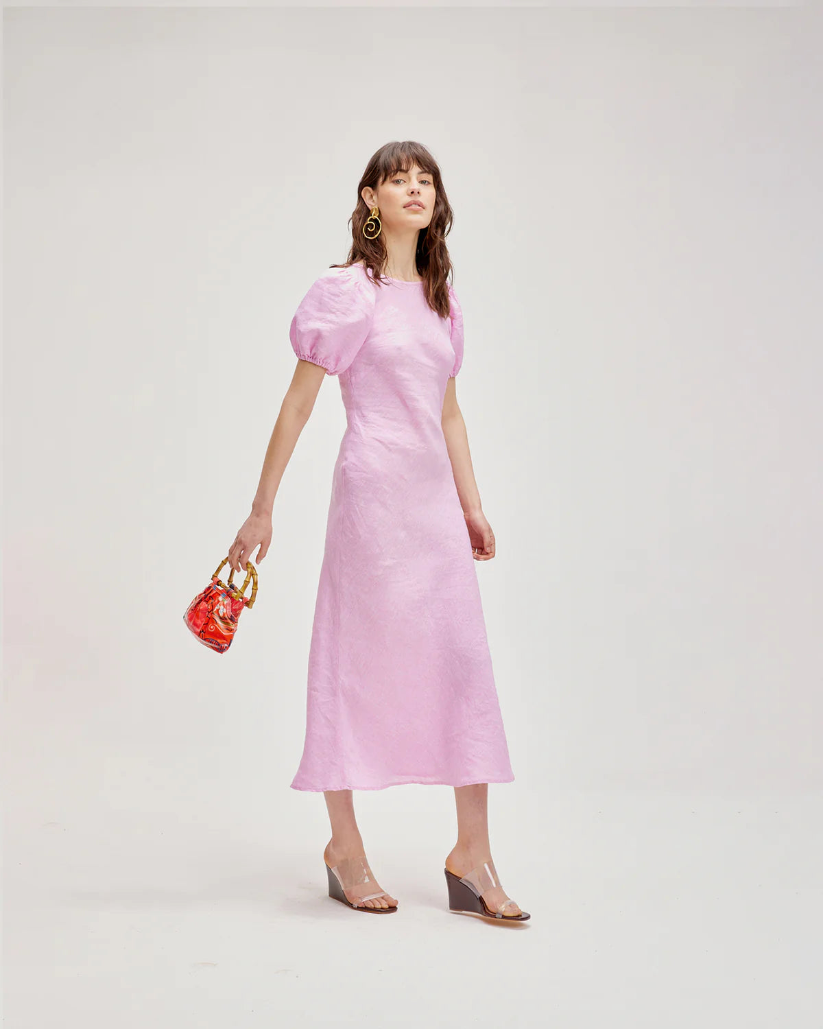 Kos Linen Midi - Pink