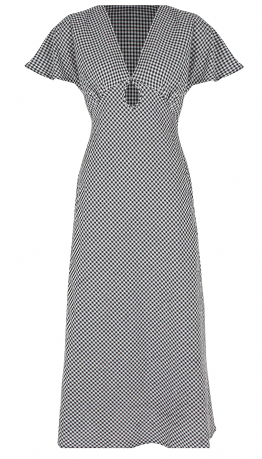 Clover Midi - Black Gingham