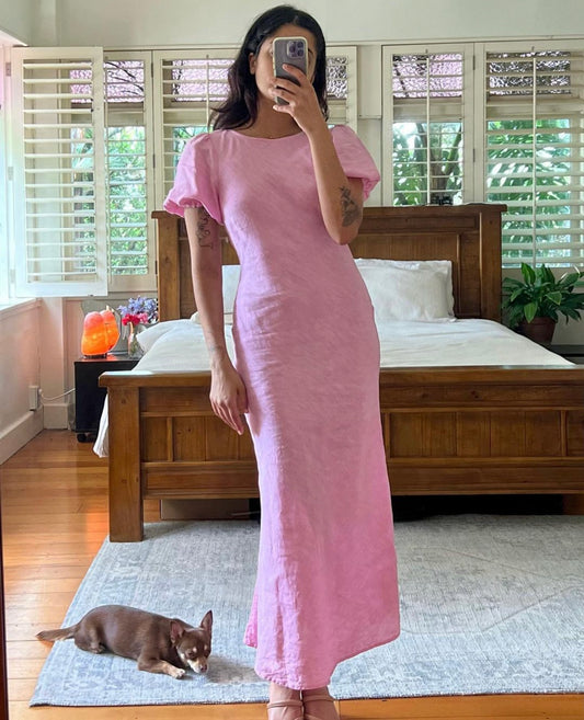 Kos Linen Midi - Pink