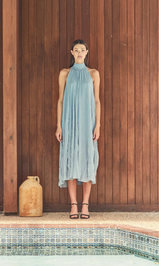 Cascade Crush Gown - Blue