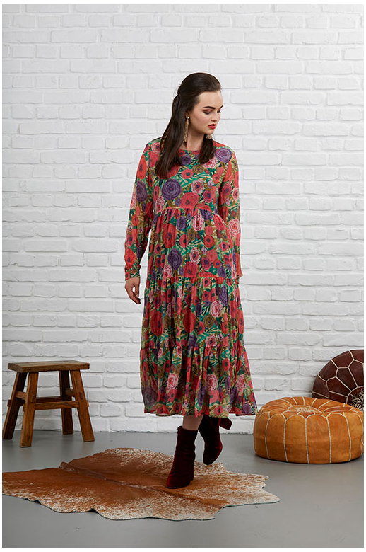 L/S Tiered Dress