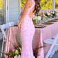 Farida Pink Lace Maxi
