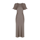 Kendall Satin dress - Charcoal