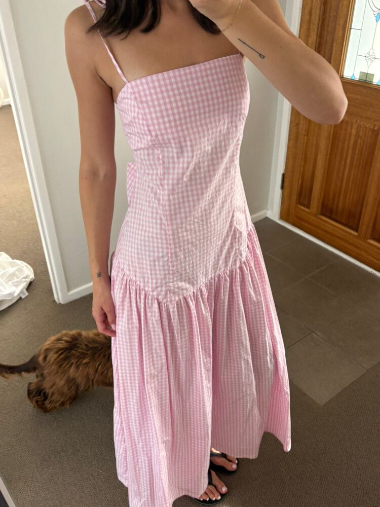 Trulli Maxi - Pink Gingham