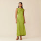 Firebird Cowl Gown Pea Green