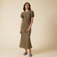 Kos Linen Midi - Khaki