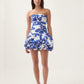 Violette Bubble Hem Mini - Boldly Blooming Coblat