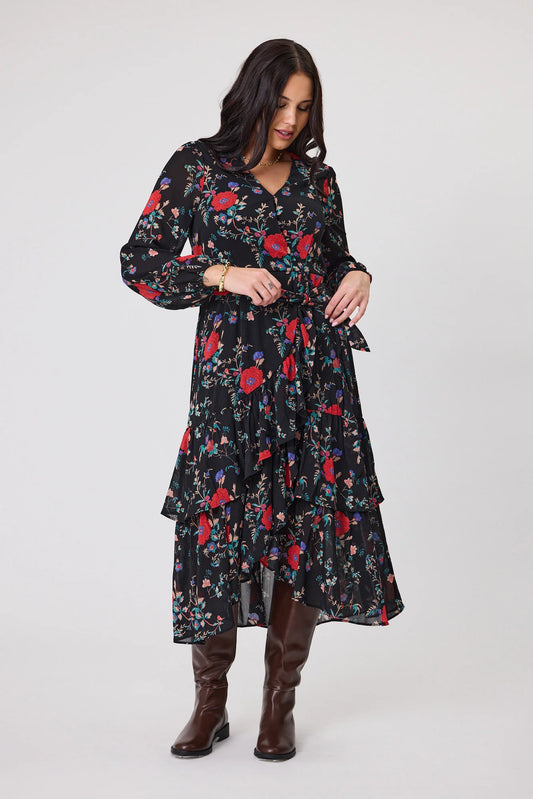 Peta Ruffle Mock Wrap