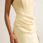 Isra Drape Strapless Maxi Dress