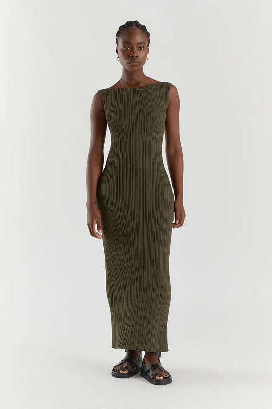 Sienna Knit Midi - Olive