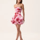 Violette Bubble Hem Mini - Pink Boldy Blooming