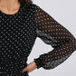 Mariella Shirred Detail Polka Dot