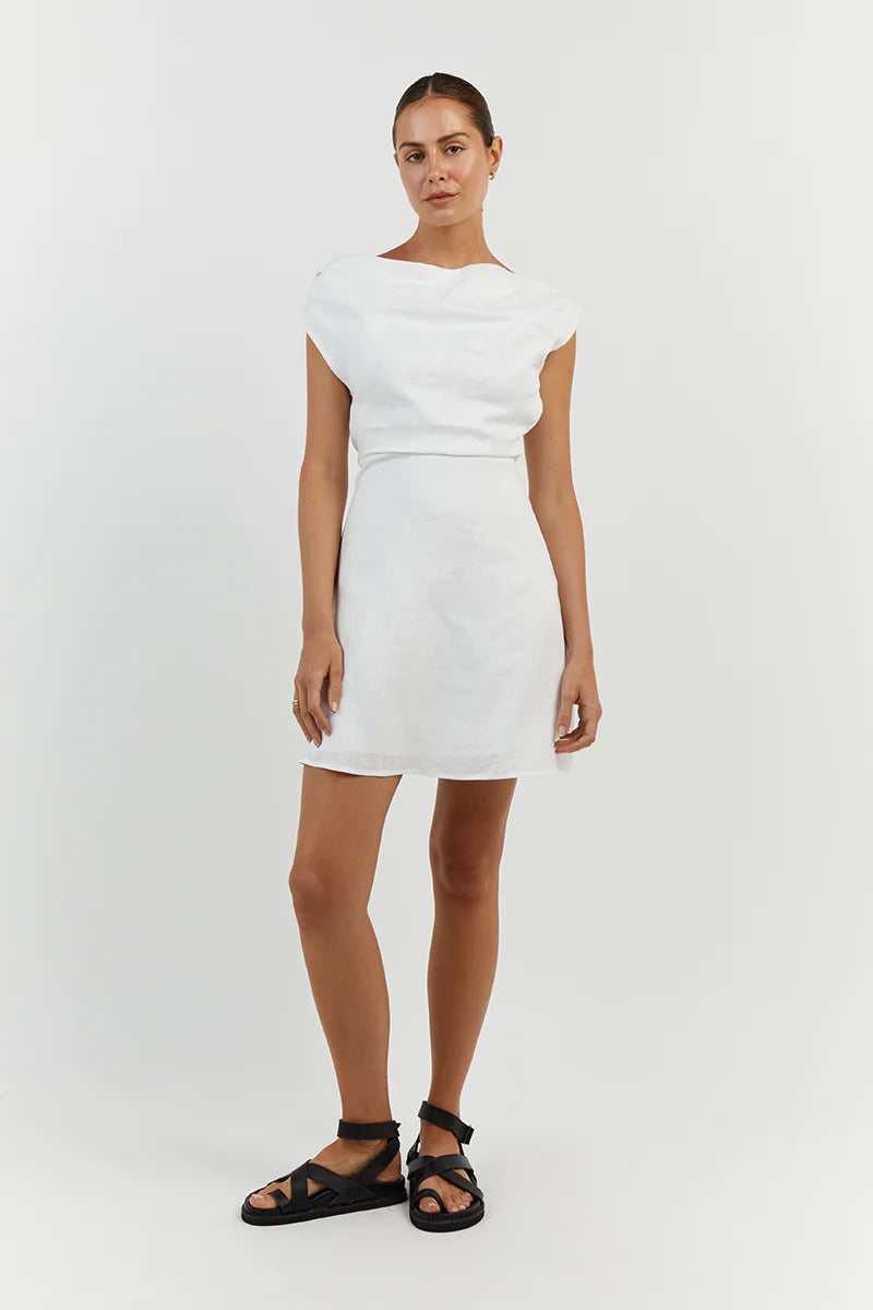 Cass Linen Mini - White