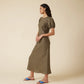 Kos Linen Midi - Khaki
