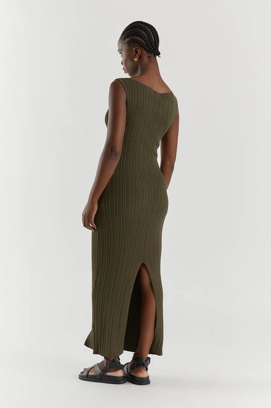 Sienna Knit Midi - Olive