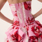 Violette Bubble Hem Mini - Pink Boldy Blooming