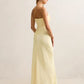 Isra Drape Strapless Maxi Dress