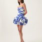 Violette Bubble Hem Mini - Boldly Blooming Coblat