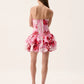 Violette Bubble Hem Mini - Pink Boldy Blooming