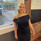 Issy One Shoulder Midi - Black