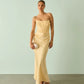 Isra Drape Strapless Maxi Dress