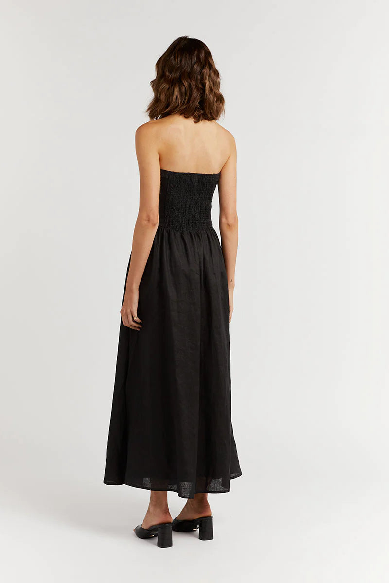 Lexi Linen Midi - Black