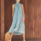 Cascade Crush Gown - Blue