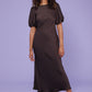 Kendall Satin dress - Espresso