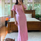 Kos Linen Midi - Pink